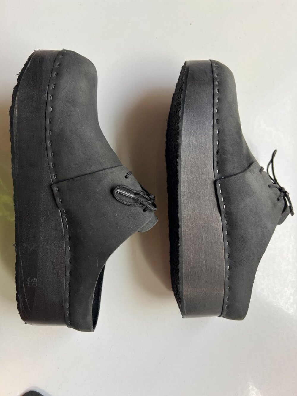 Bryr Zoe Monochrome Black Platform Clog with Removable Kilt - Picture 4 of 12